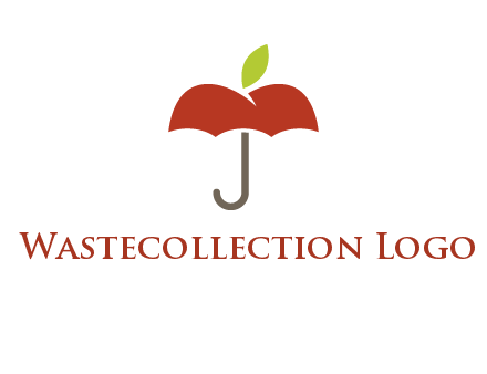 umbrella with an apple top logo