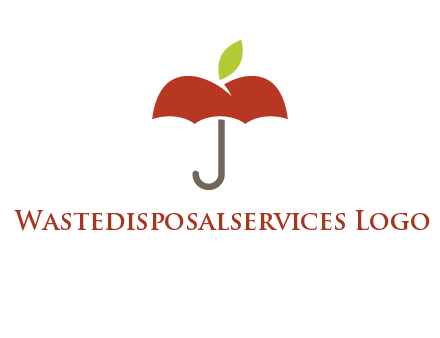 umbrella with an apple top logo