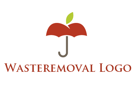 umbrella with an apple top logo