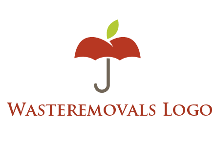 umbrella with an apple top logo
