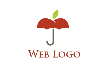 umbrella with an apple top logo
