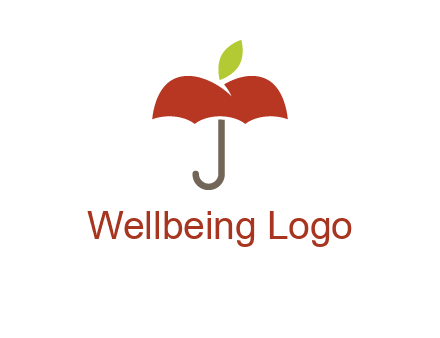 umbrella with an apple top logo