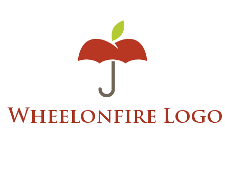 umbrella with an apple top logo