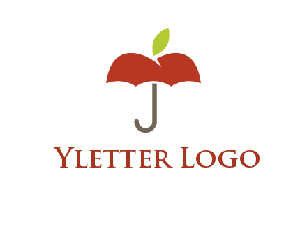 umbrella with an apple top logo