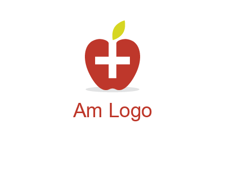 apple with health care cross logo