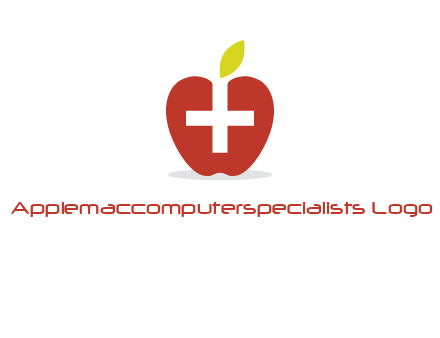 apple with health care cross logo