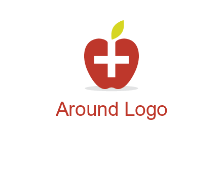apple with health care cross logo