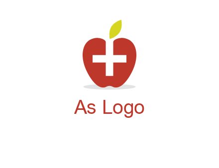 apple with health care cross logo