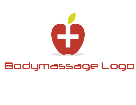 apple with health care cross logo