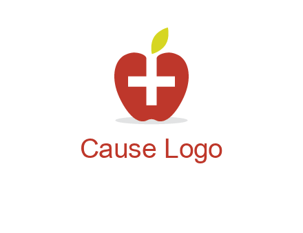 apple with health care cross logo