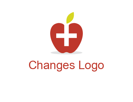 apple with health care cross logo