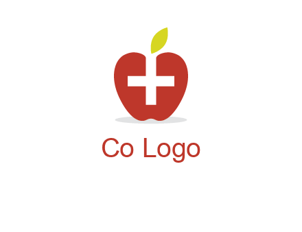 apple with health care cross logo