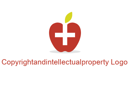 apple with health care cross logo