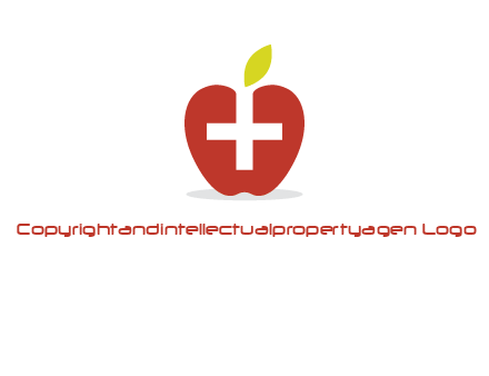 apple with health care cross logo