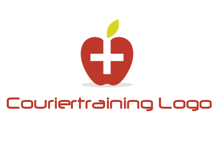 apple with health care cross logo