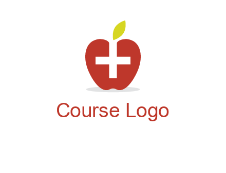 apple with health care cross logo