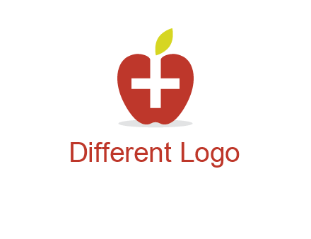 apple with health care cross logo