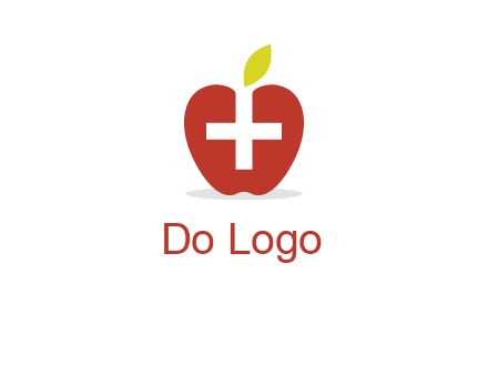 apple with health care cross logo