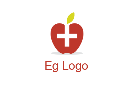 apple with health care cross logo