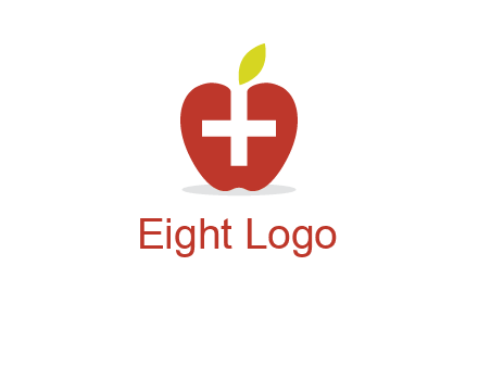 apple with health care cross logo