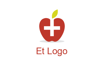 apple with health care cross logo