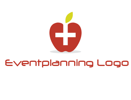 apple with health care cross logo
