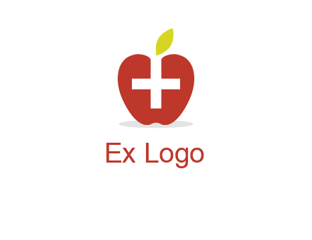 apple with health care cross logo