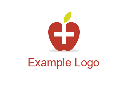 apple with health care cross logo