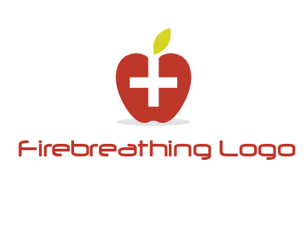 apple with health care cross logo