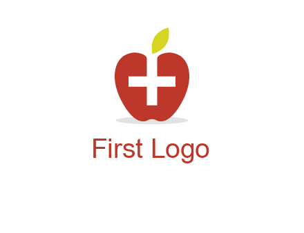 apple with health care cross logo