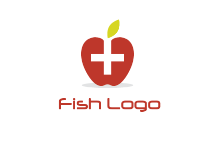 apple with health care cross logo