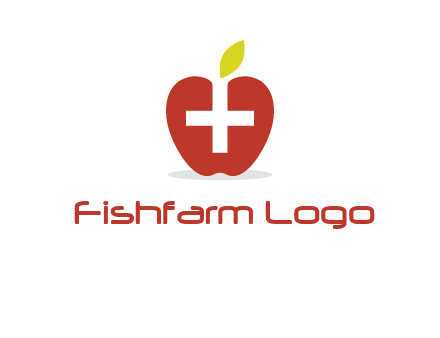 apple with health care cross logo
