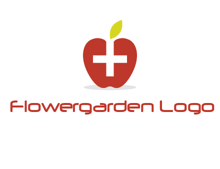 apple with health care cross logo