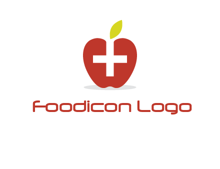 apple with health care cross logo