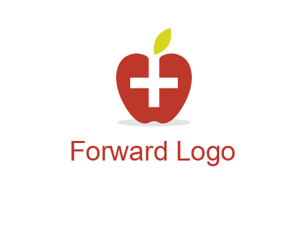 apple with health care cross logo