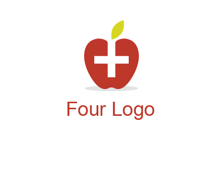 apple with health care cross logo
