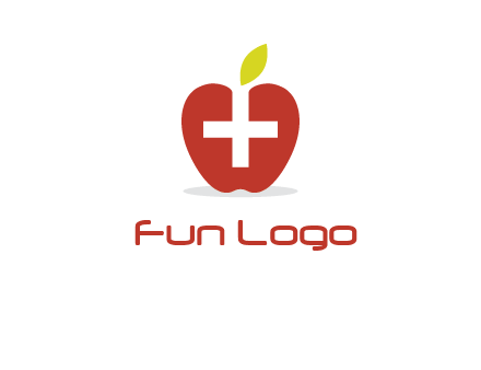 apple with health care cross logo