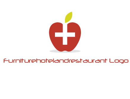 apple with health care cross logo
