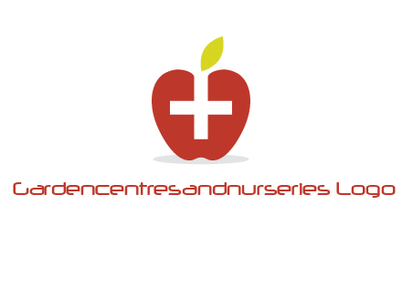 apple with health care cross logo