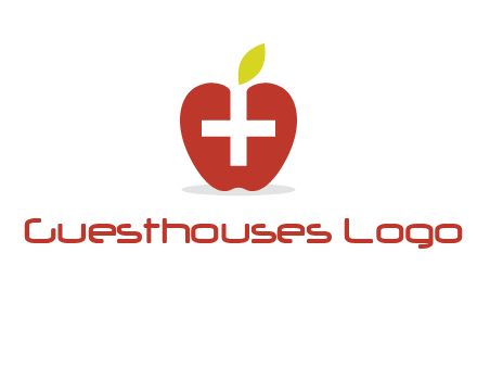 apple with health care cross logo