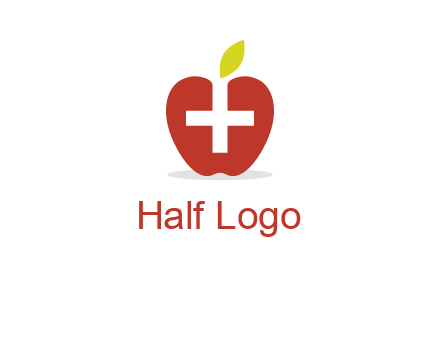 apple with health care cross logo