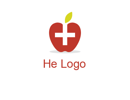 apple with health care cross logo