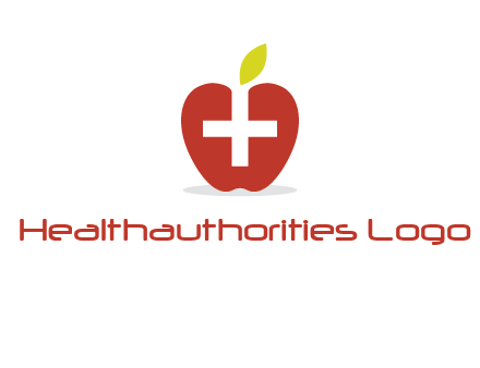 apple with health care cross logo