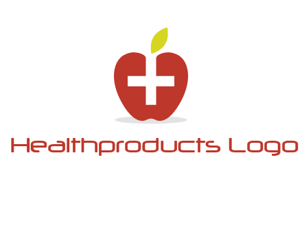 apple with health care cross logo