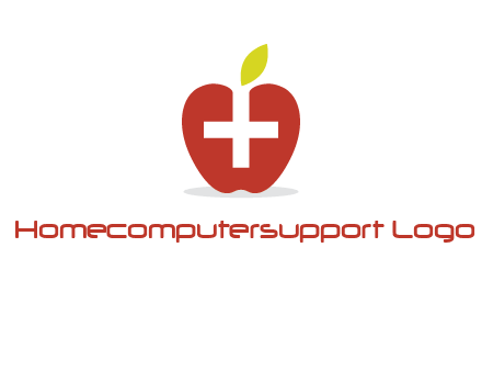 apple with health care cross logo