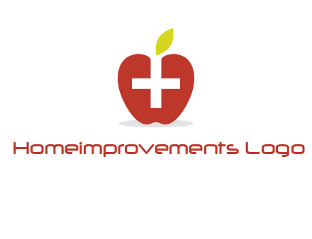 apple with health care cross logo
