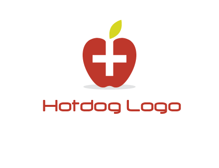 apple with health care cross logo