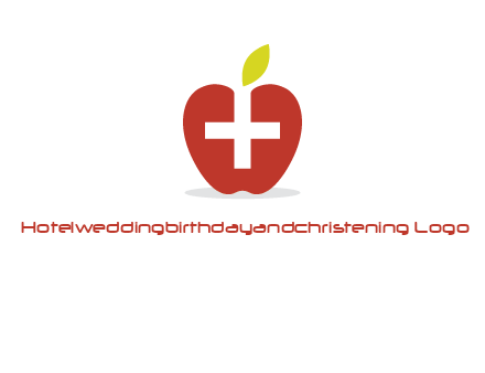 apple with health care cross logo