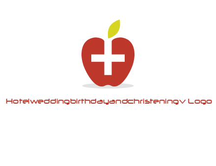 apple with health care cross logo
