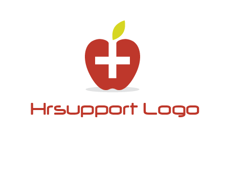 apple with health care cross logo